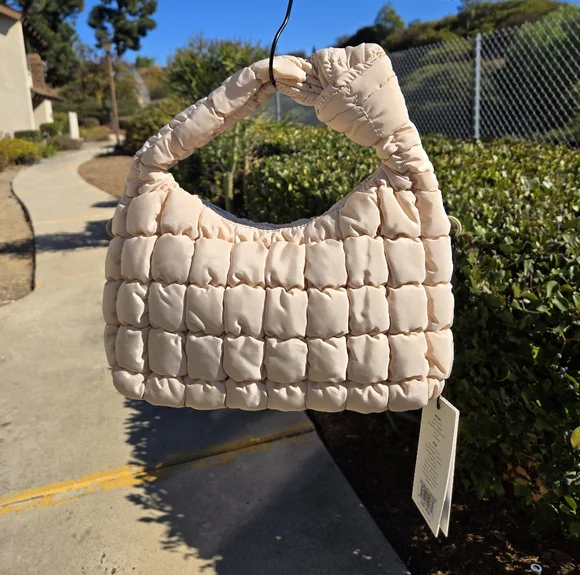 Sol and Selene Radiance Quilted Puffer Nylon Crossbody Bag - Picture 1 of 7